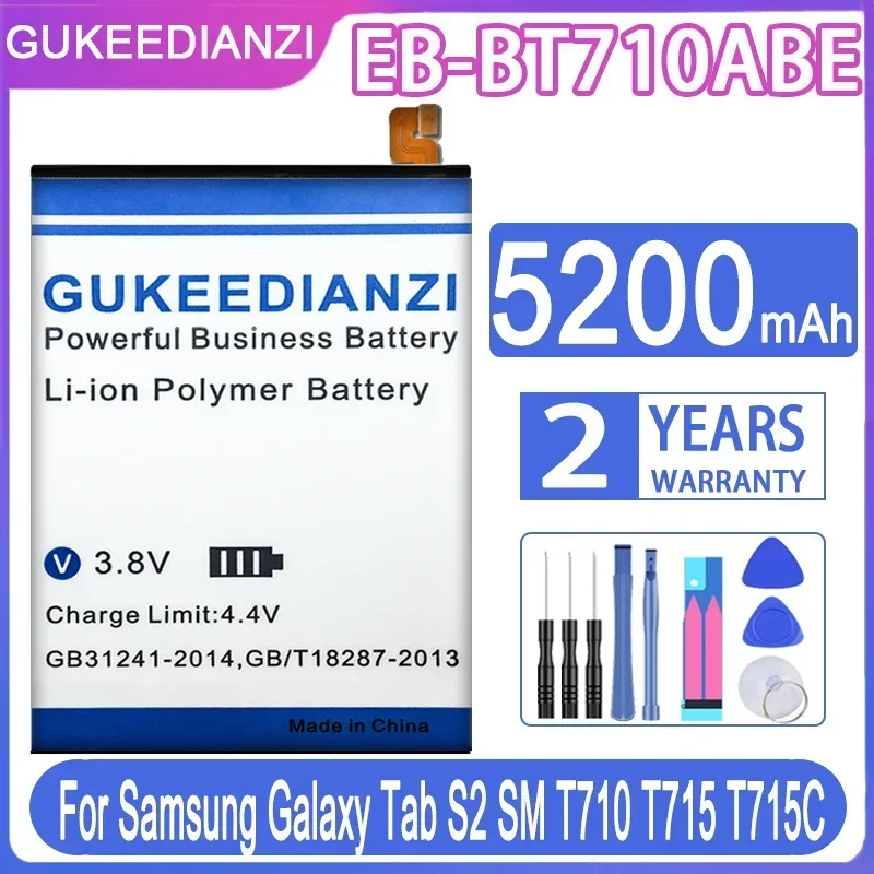 GUKEEDIANZI Сменный аккумулятор EB-BT710ABE для Samsung GALAXY Tab S2 SM-T719 T710 SM-T715 SM-T713N 5200 мАч Bateria +