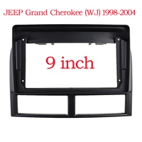 wqlsk car radio fascia for jeep grand cherokee 98 04 dvd stereo frame plate adapter mounting dash installation bezel trim kit