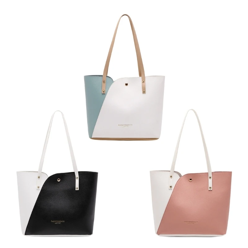 

Women PU Leather Shoulder Bag with Handles Cosmetic Makeup