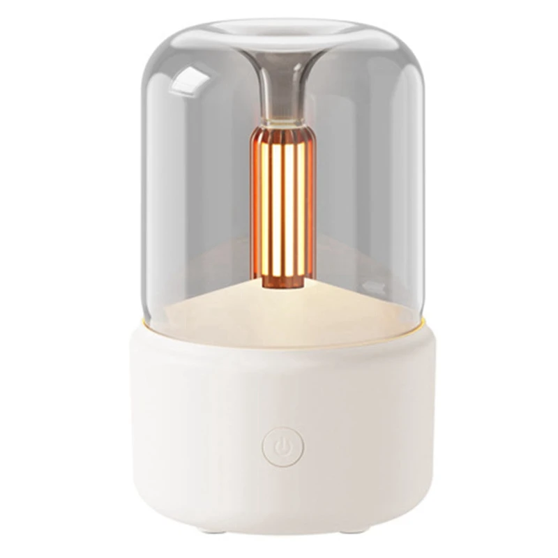 

120ML Candle Lamp Aroma Diffuser Air Humidifier Electric Aromatherapy Flame USB Desktop Decor Night Light
