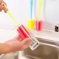 home cleaning bottle sponge brush glass pot washing kitchen cleaning tool sponge brush for wineglass bottle coffe tea cup