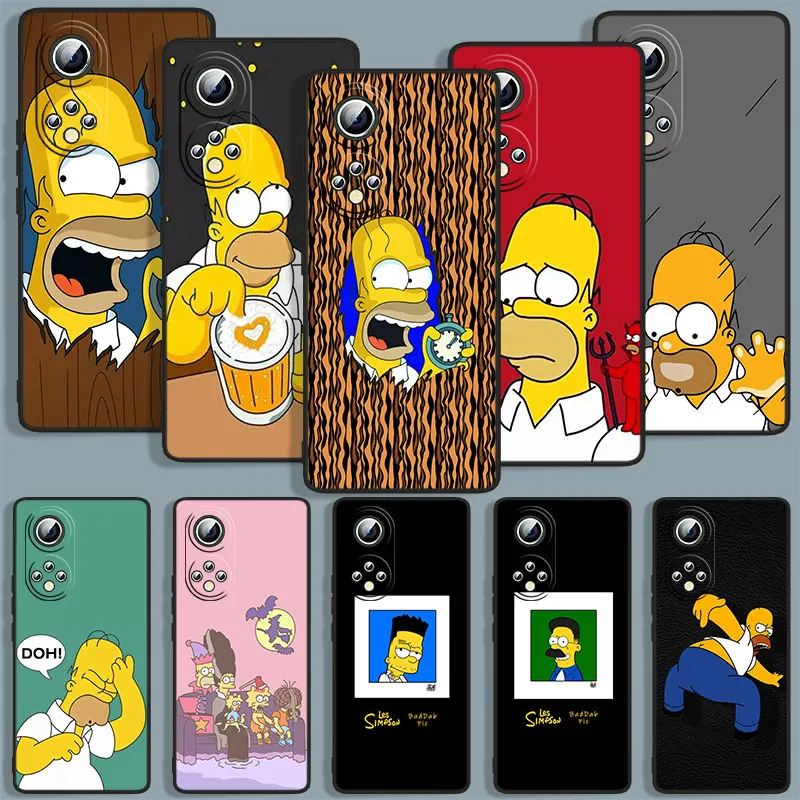 

The Simpsons Animation Phone Case For Huawei Honor 7A 7C 7S 8 8A 8C 8X 9 9A 9C 9X 9S Pro Prime MAX Lite Black Funda Cover Soft