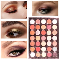 35 colors multi texture earth color eye shadow matte pearl combination eye shadow soft silky non flying powder makeup palette