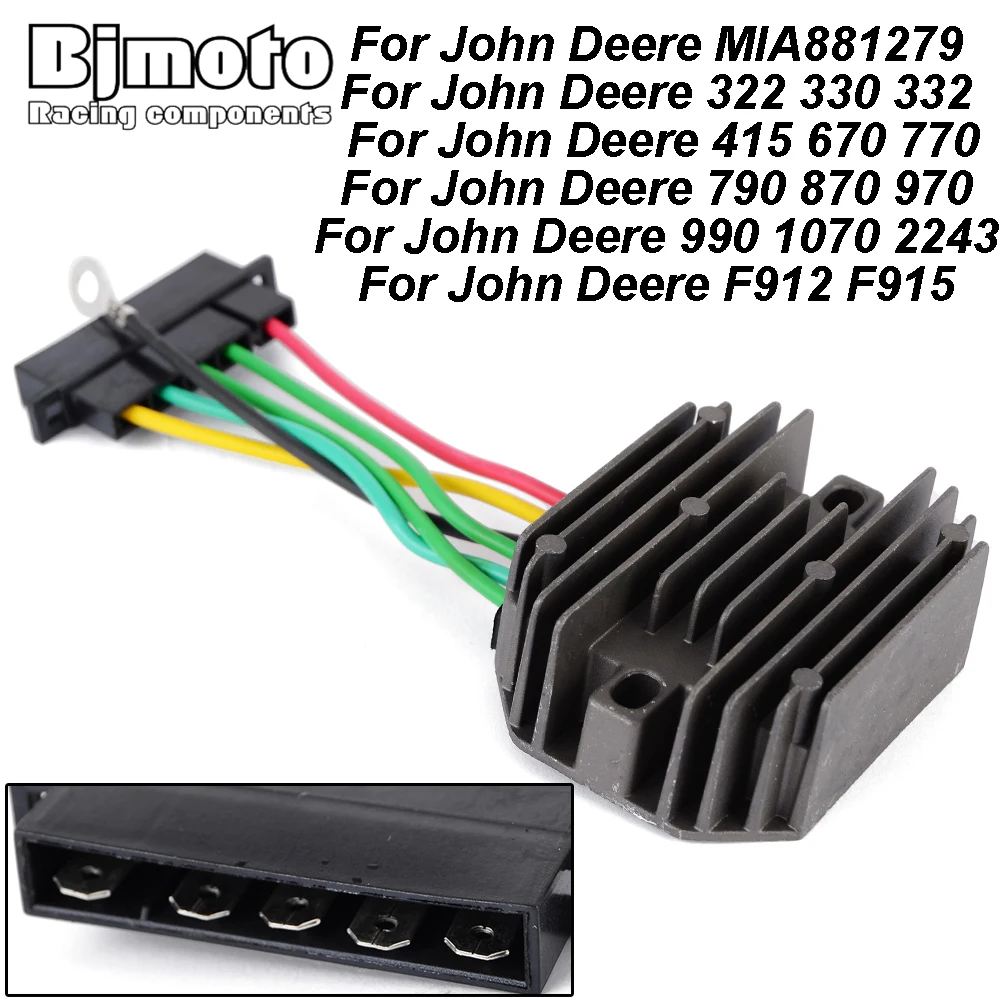 

Motorcycle Regulator Rectifier For John Deere MIA881279 322 330 332 415 670 770 790 870 970 990 1070 2243 F912 F915