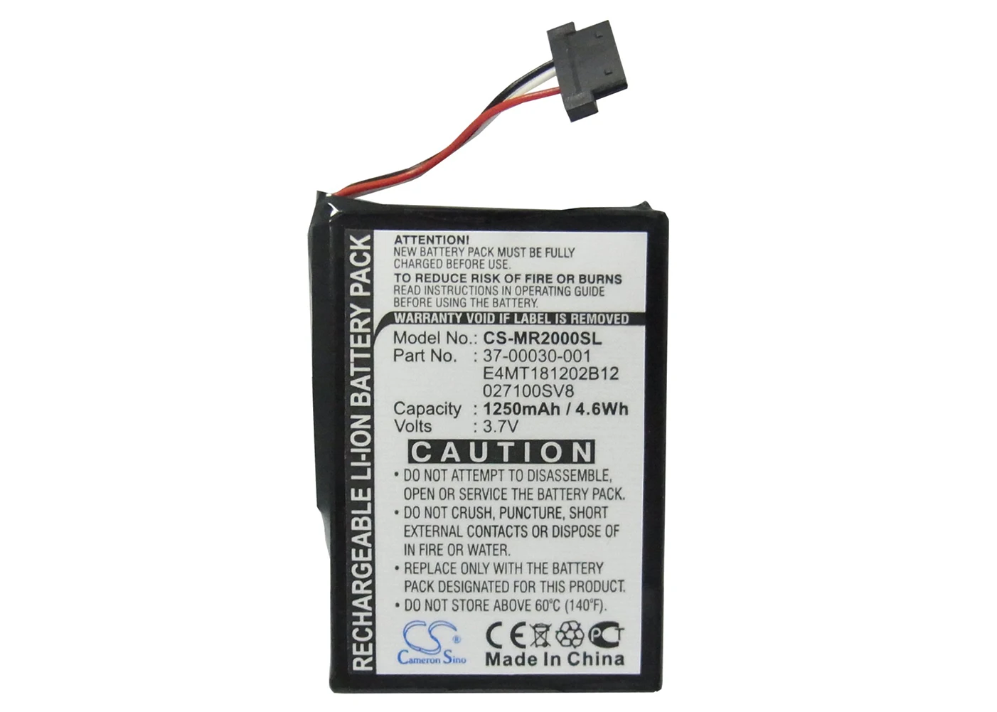 

Аккумулятор Cameron Sino 1250mA для Magellan RoadMate 2200T, RoadMate 2250T 027100SV8, 37-00030-001, E4MT181202B12