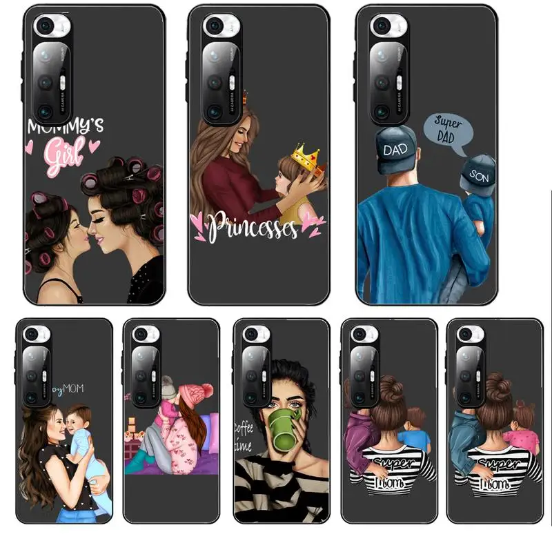 

Super Dad Mom Baby Girl Twin Luxury Phone Case For Redmi Note 11 10 9 8 6 Pro 10T 9S 8T 7 5A 5 4 Silicone Funda Coque Cover