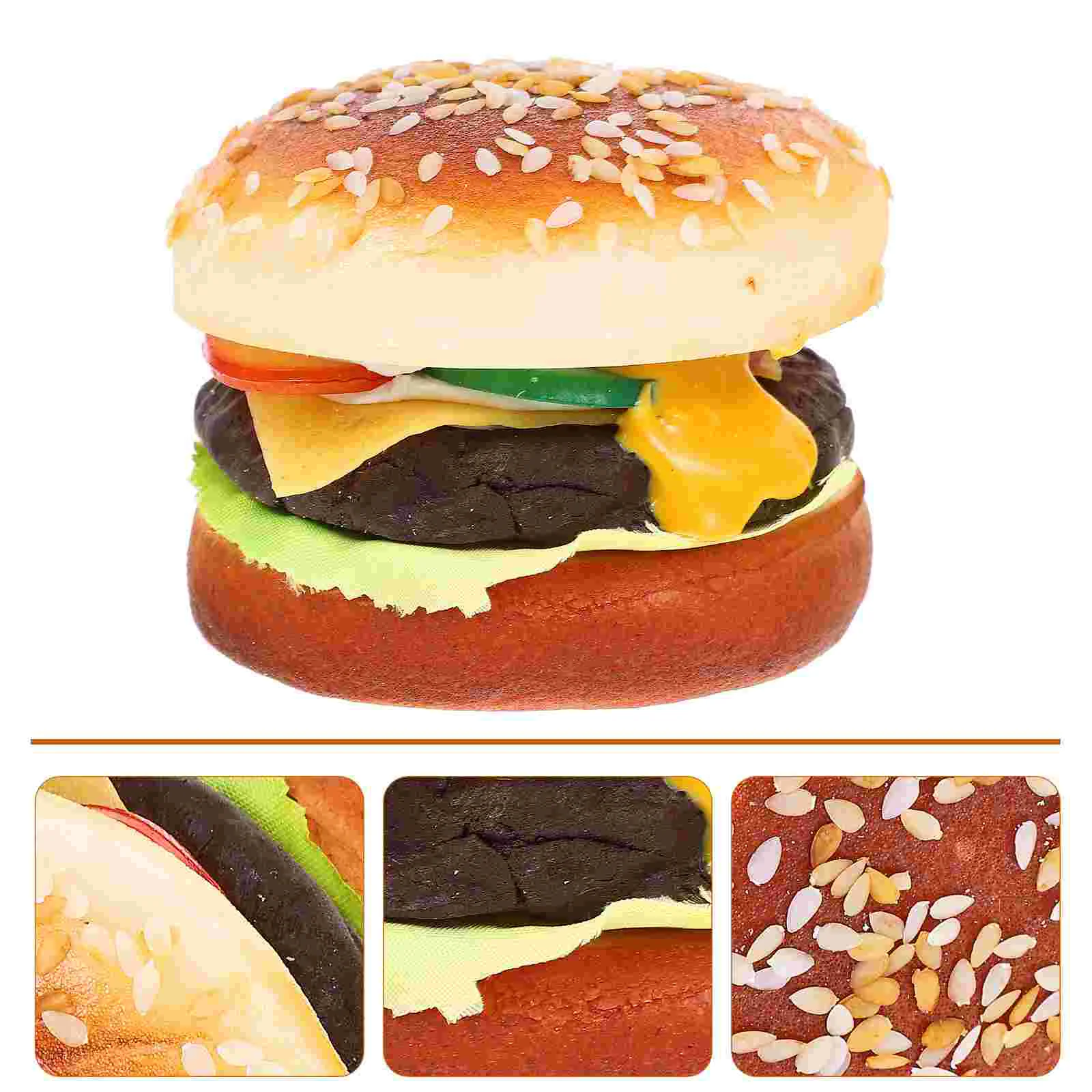 

Artificial Simulation Burger Model Fake Burger Decors Bakery Photography Prop