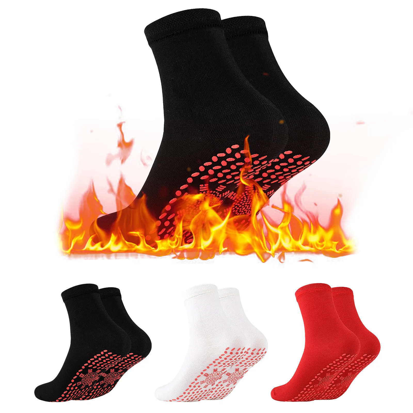 

Самонагревающиеся магнитные носки для женщин и мужчин, Самонагревающиеся Носки, удобные зимние теплые массажные носки для магнитной терапии