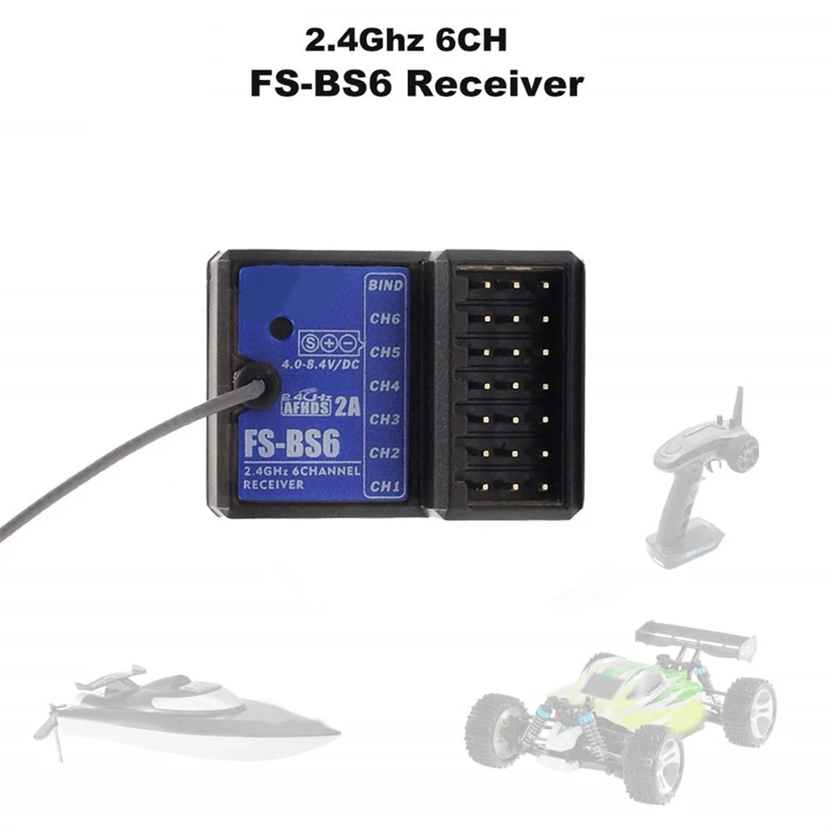 Для приемника FlySky 2 4 ГГц 6 каналов AFHDS2 для FS-BS6 GT2E GT2G FS-GT5 Радиоуправляемый