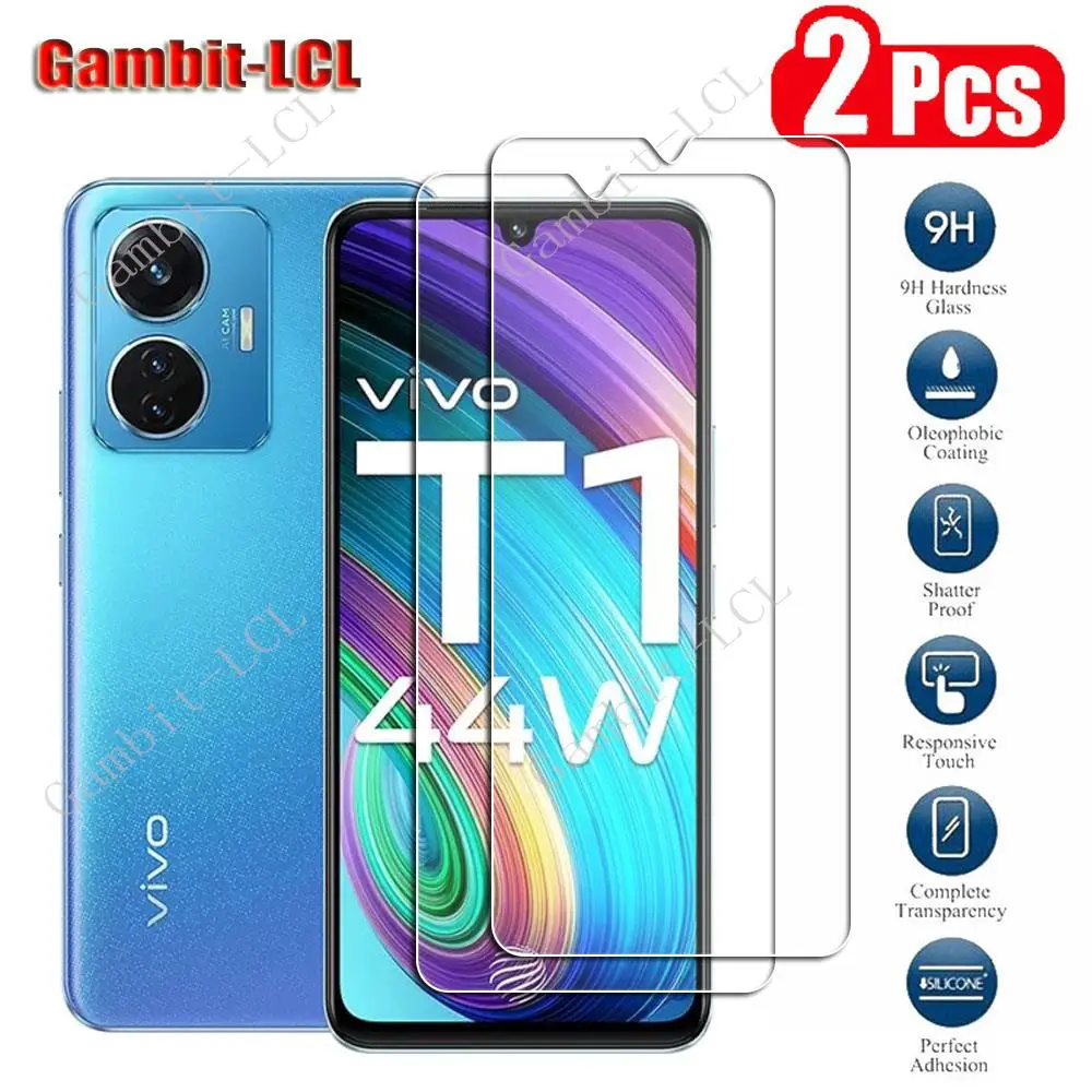 

Оригинальное защитное закаленное стекло 9H HD для Vivo T1 4G 44 Вт (Snapdragon 680) 6,44 дюймов V2153, Защитная пленка для экрана