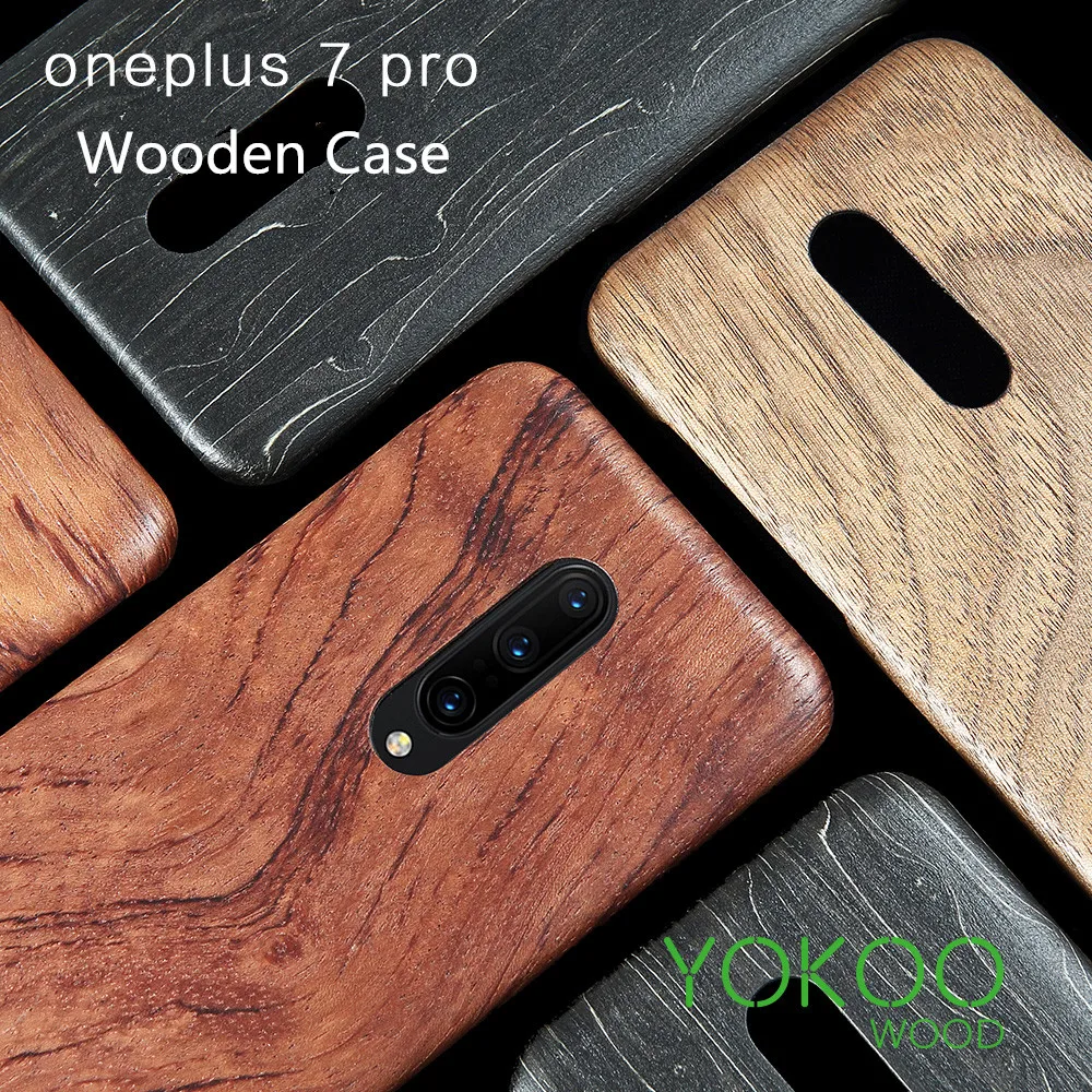 

For OnePlus 9 Pro 8T 8/8 Pro/7 / 7 Pro /7T /6t/5t /6 Wooden Rosewood Bamboo Walnut Enony Wood Slim Back Case Cover Real wood