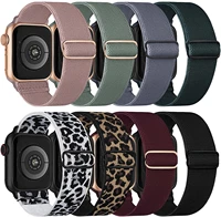 stretchy nylon solo loop bands for apple watch 384041424445mmbraided sport elastic strap for iwatch series 7654321