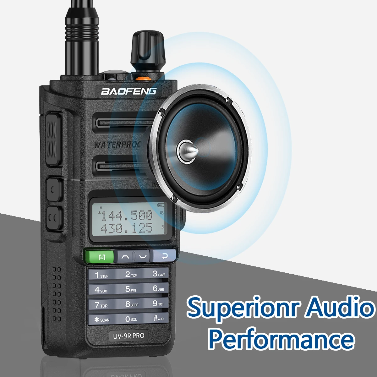 Оригинальная портативная рация Baofeng UV-9R PRO IP68 водонепроницаемая Двухдиапазонная