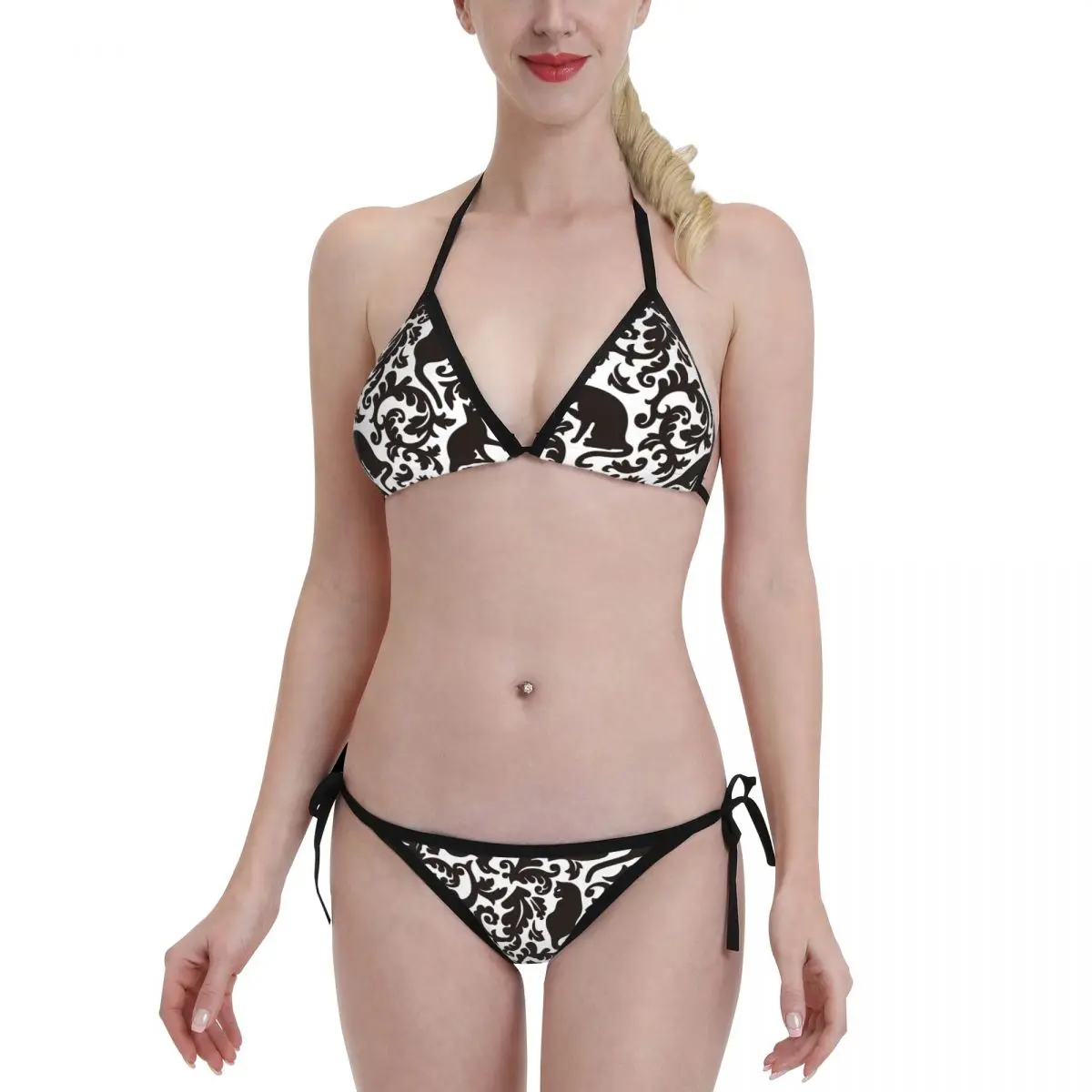 2022 New Sexy Bikini Set Cat Animal Swimsuit Female Bathing Suit Brazilian Beach Wear XXL