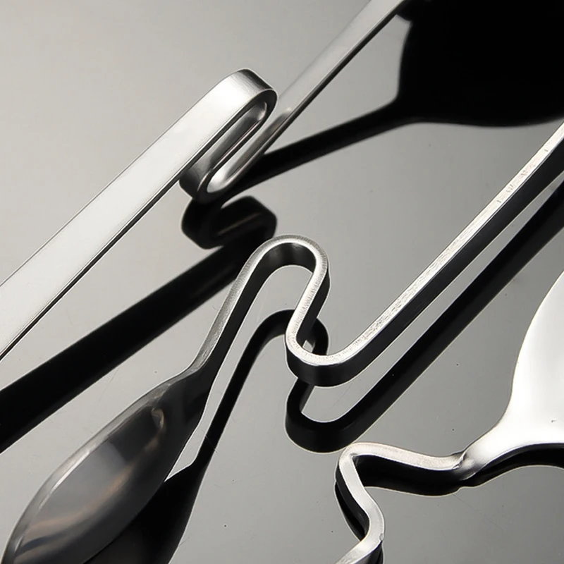 Ложка с изогнутой ручкой кухонная утварь из плотного материала для