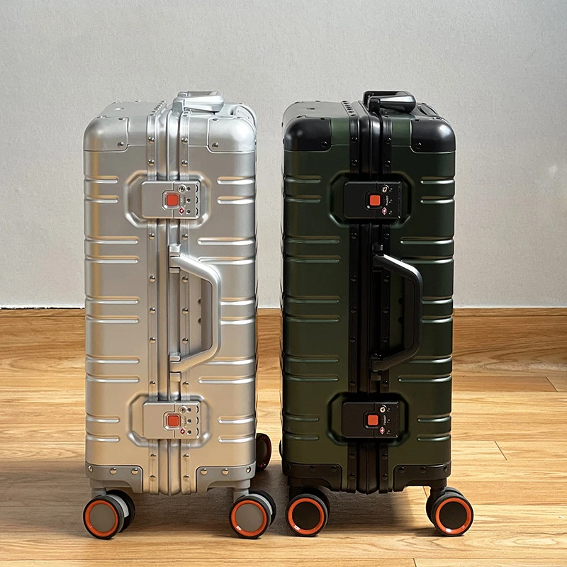 

20/24/29 inch Travel Suitcase Rolling Carry-On Cabin Suitcase Luggage Aluminum-magnesium alloy Trolley Luggage S15320-S15327 C1