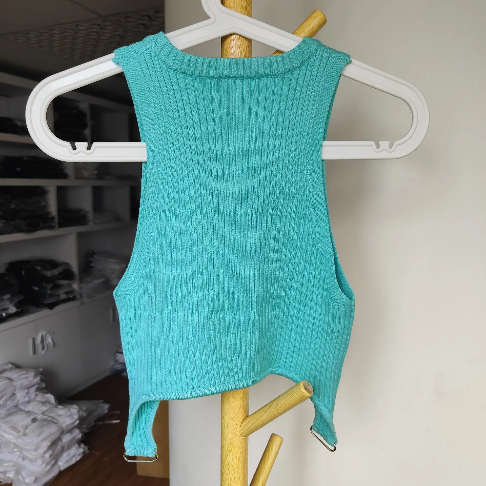 

Fashion 143366 Classic Trendy Luxury Designer cloth New Slim Personalized Design Spicy Girl Knitted Strap