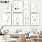 Авторские принты с именем рождения, семейный постер, абстрактная линия, рисование на холсте, детские руки, настенная живопись, картина в скандинавском стиле, домашний декор