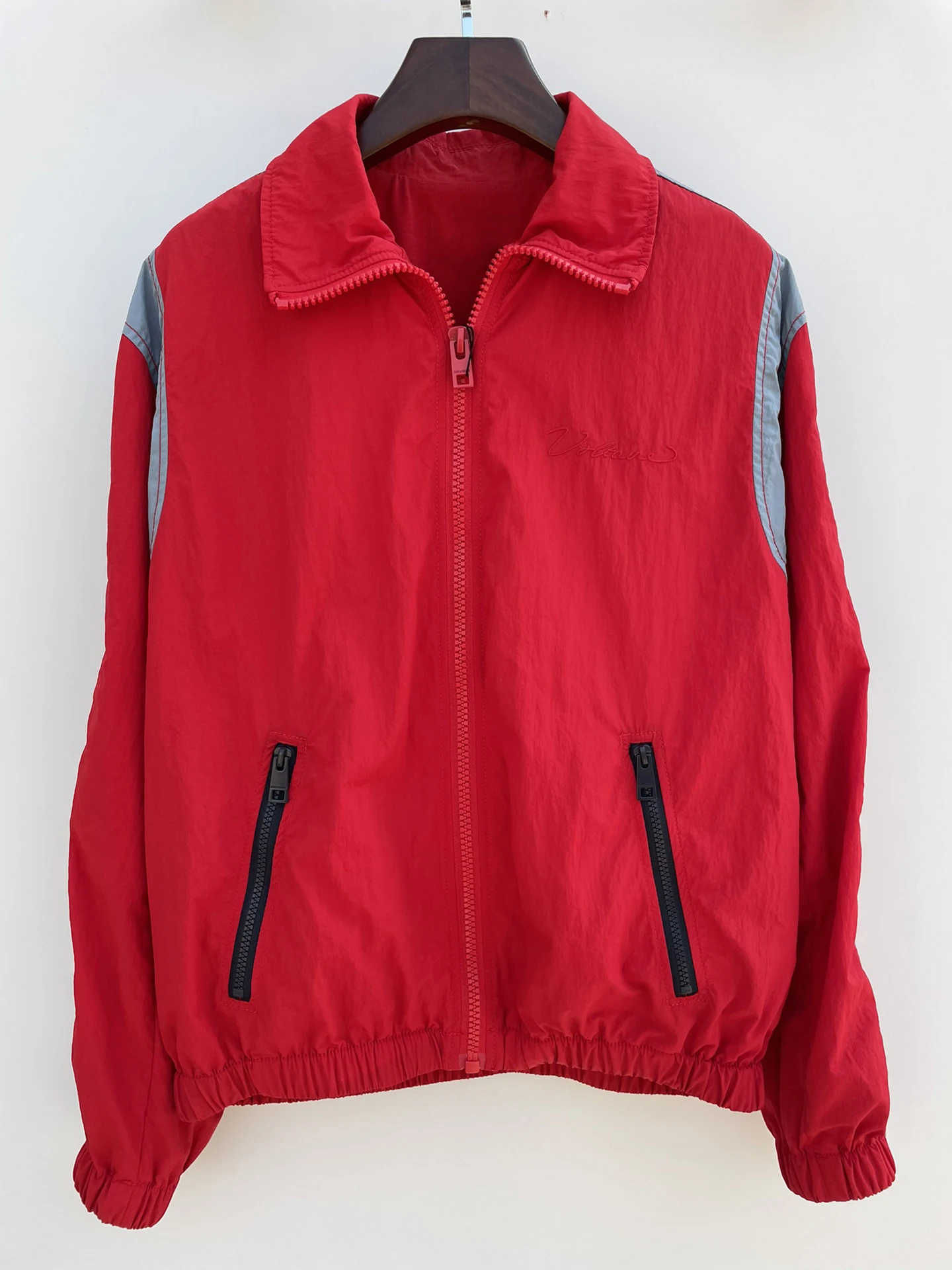 

Женская куртка с вышивкой сзади, красная куртка с длинным рукавом, Осень-зима 2022