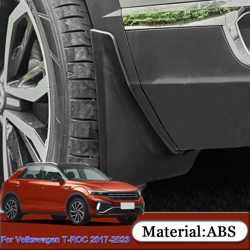 

ABS Fit For Volkswagen T-ROC 2017-2023 Car Mud Flaps Splash Guard Mudguard Mudflap Fender External Cover Automobiles Accessories