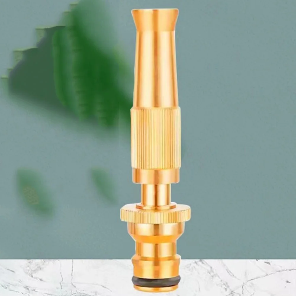 

Brass Adjustable Spray Gun Garden Irrigation Sprinkler Nozzle Car Washing Household Cleaning Sprayer Watering Lawn Plant Flowers
