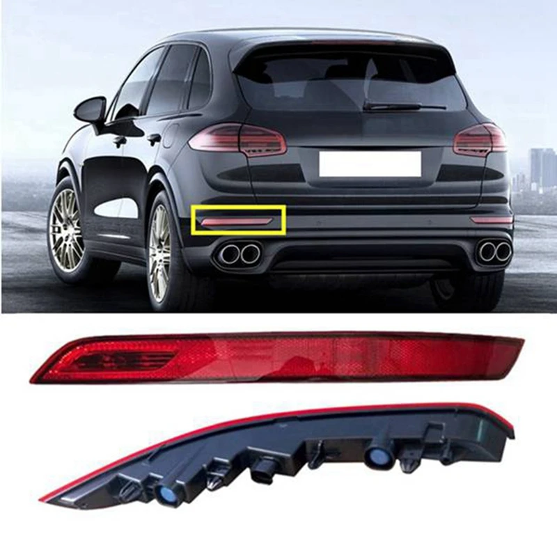 

Car Left Right Rear Bumper Fog Light Parking Warning Light Reflector Tail Lights For-Porsche Cayenne 2015-2017
