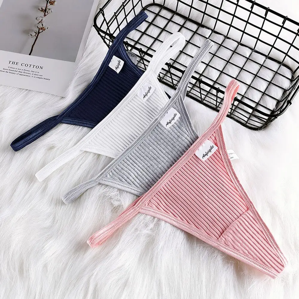 

Cotton Panties Lingerie Seamless Striped Women Underwear Sexy Briefs Female Underpants Pantys Thong Panties Bikini 2021 New