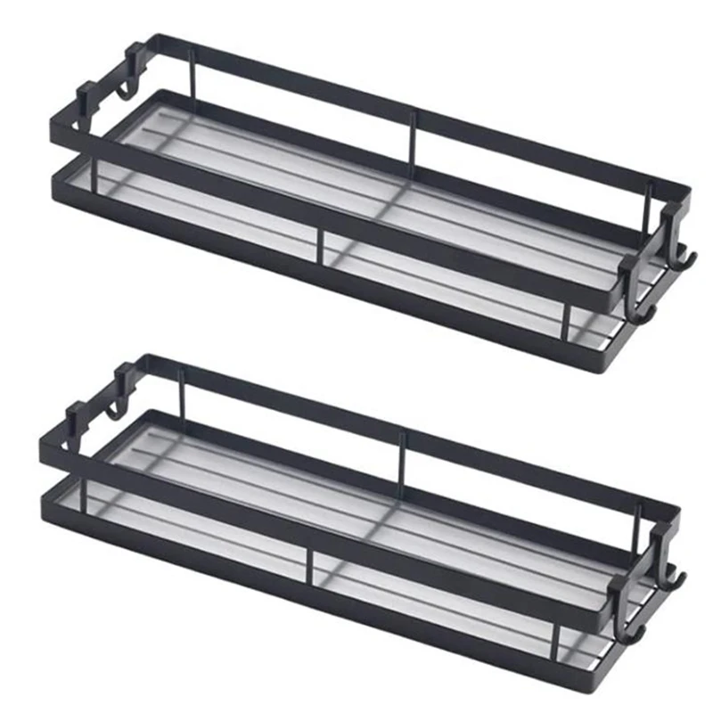 

HOT-2 Pcs Kitchen Shelf Wall,Spice Rack Hanging Spice Organizer Spice Rack Wall For Kitchen Shelf Bathroom Shelf Spices,Etc