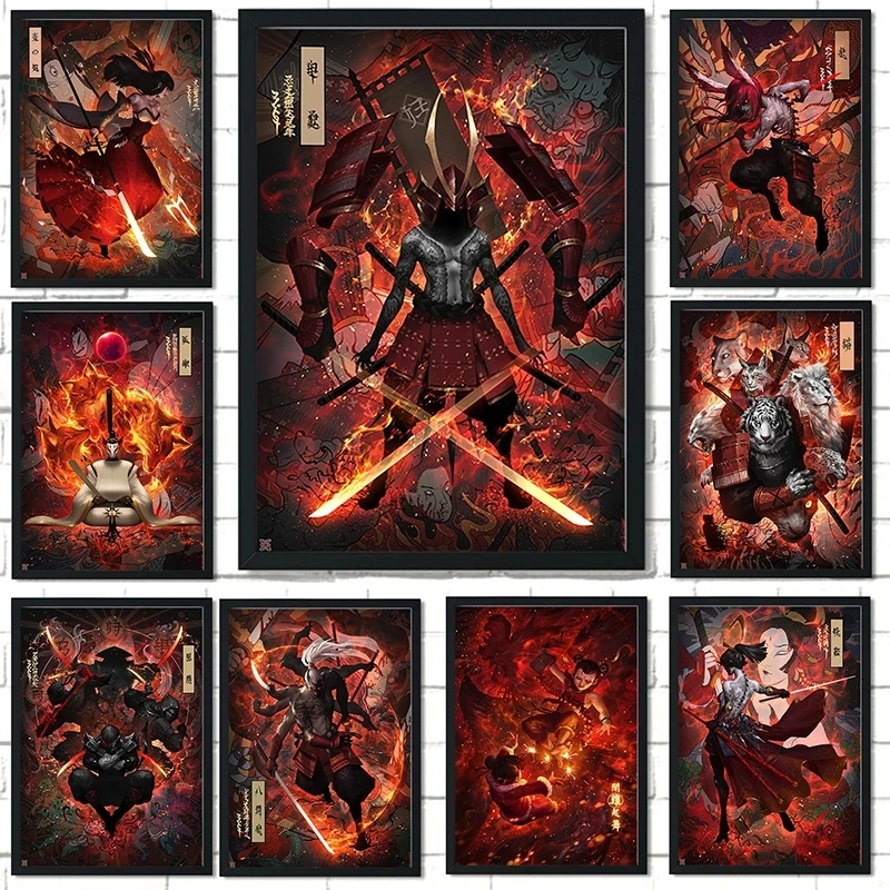 Современная иллюстрация самурая и фантазия Самурай из светлого тумана 5D DIY