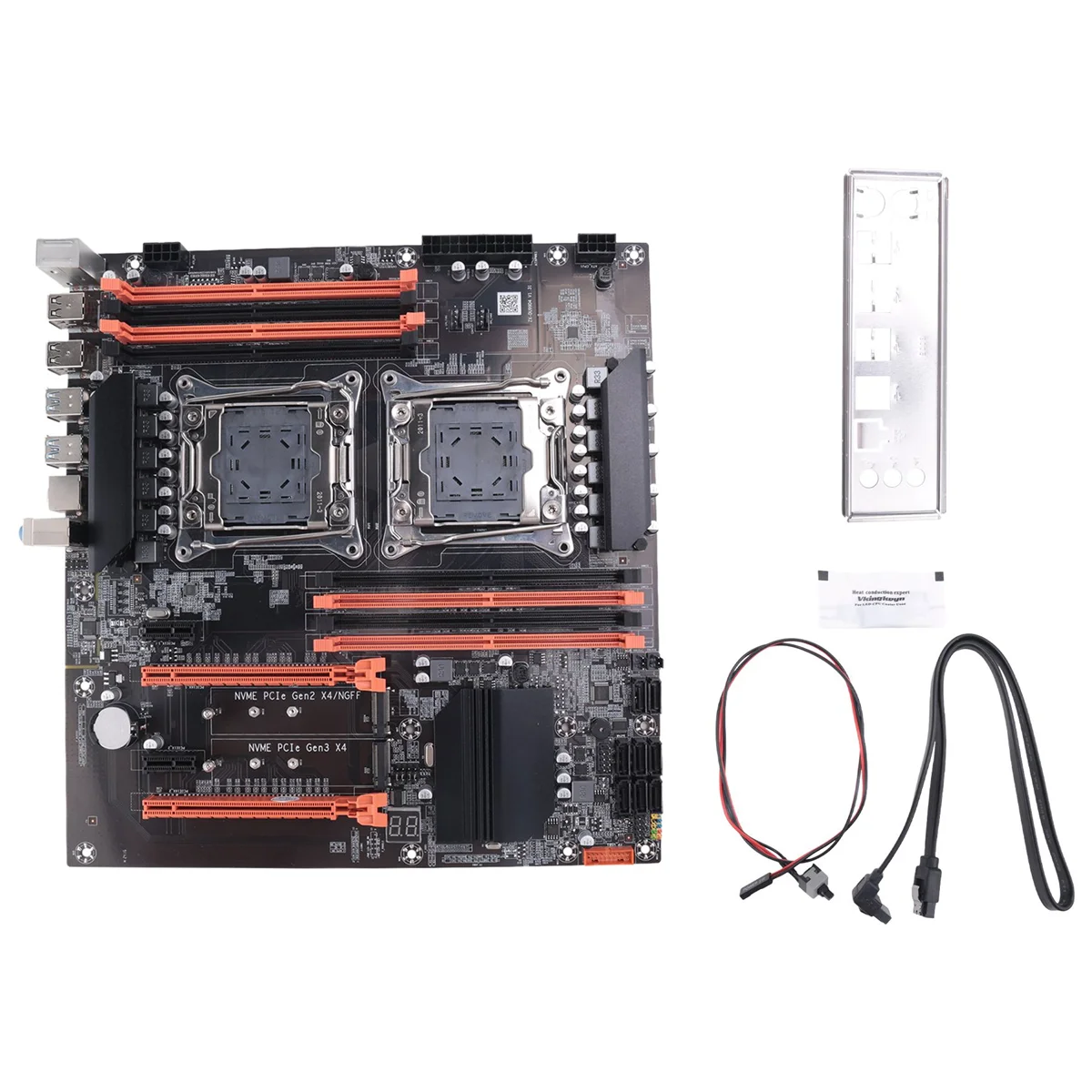 Материнская плата X99 с двумя процессорами + кабель SATA переключателя перегородка