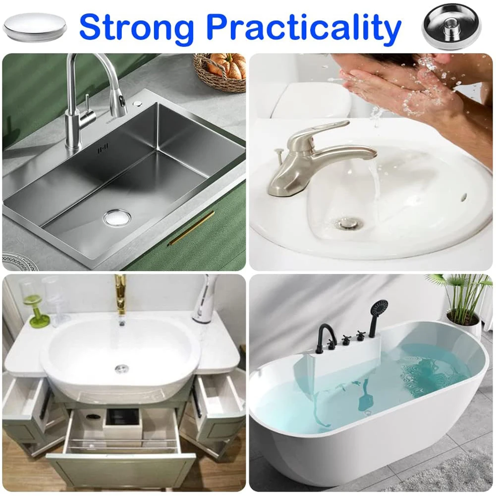 

1*Bathroom Basin Pop-Up Drain Filter Sink Waste Plug Bathtub Drain Stopper Kitchen Sink Strainer Shower Drain Sink Drains New