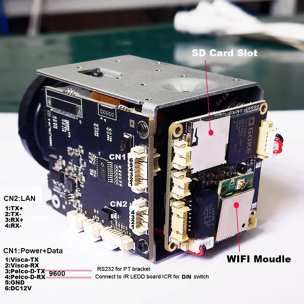 IP-камера SONY IMX 335 с поддержкой Wi-Fi и микрофона |
