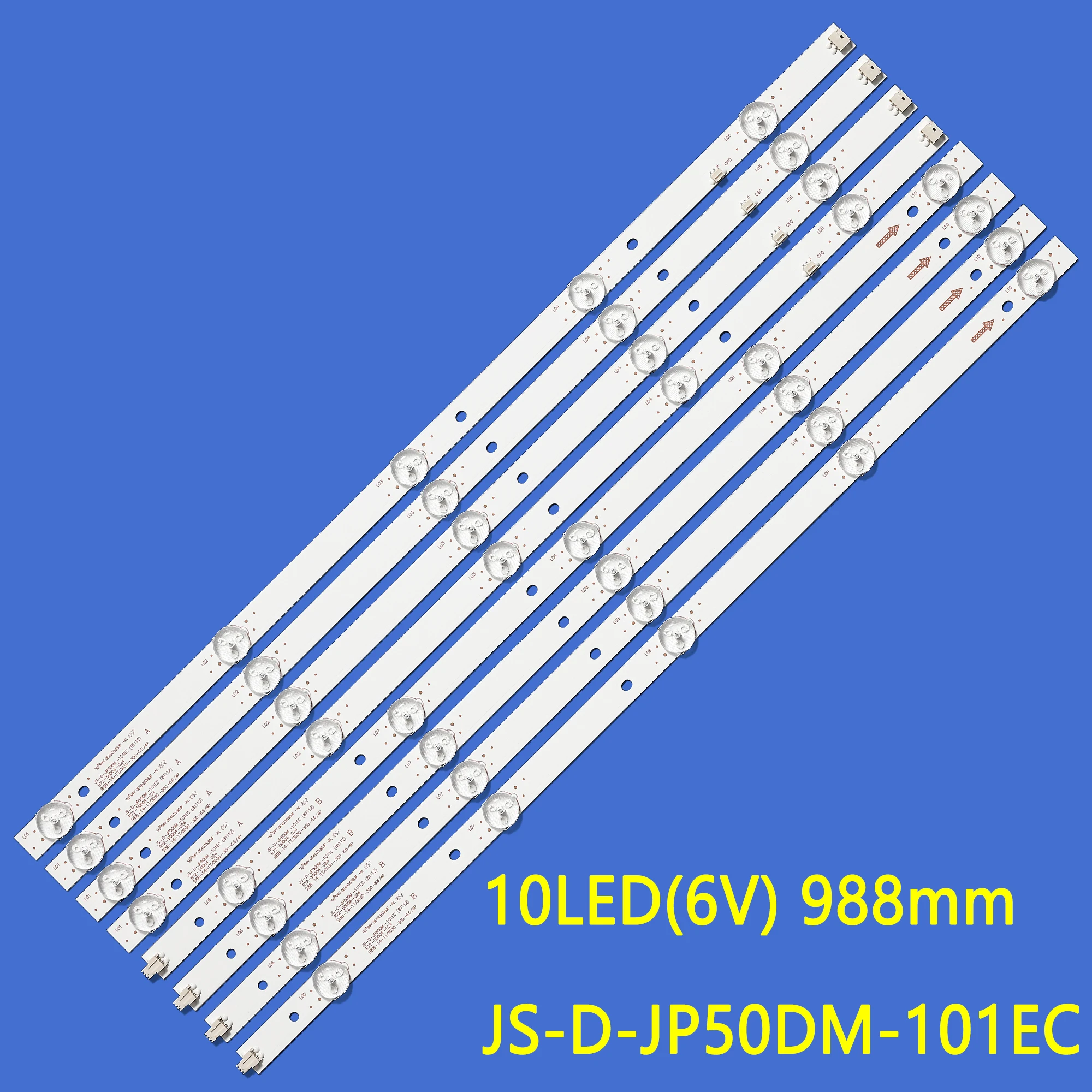 

Kit 4pcs 10LED LED backlight strip For BBK 50LEX-5043/FT2C 50LEM-1043\FTS2C JS-D-JP50DM-A101EC 101EC RC50B19S-4KSM V500DJ6-QE1