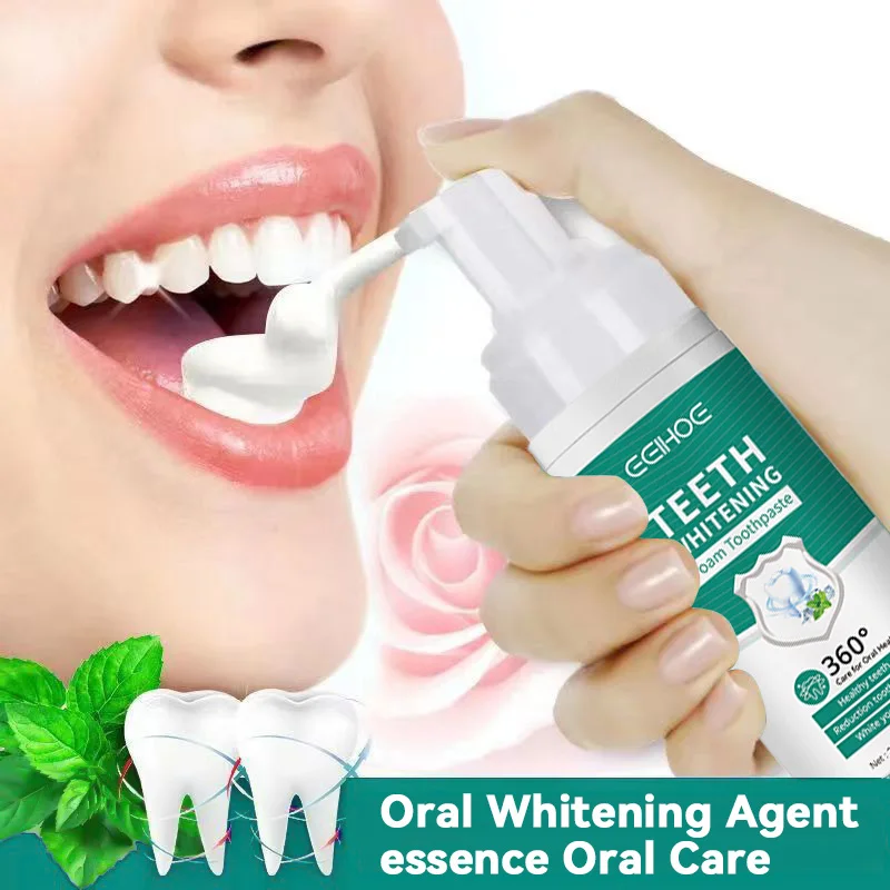 

30ml Teeth Whitening Mousse Dental Care Essence Remove Plaque Tooth Stain Gingival Repair Caries Prevention Oral Cleaning