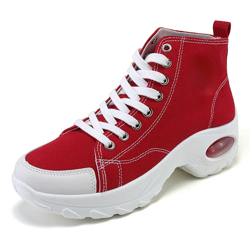 

Classic Women Shoes Spring Summer New Large Size Thicksoled Women Shoe Air Cushion Sneakers Canvas Shoes Fashion Rocking Shoes42