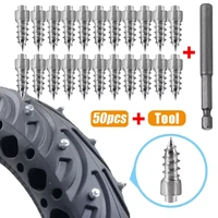 50pcs winter anti slip screws nails with tools car tire studs anti skid falling spikes wheel tyres for car motorcycle bicycle