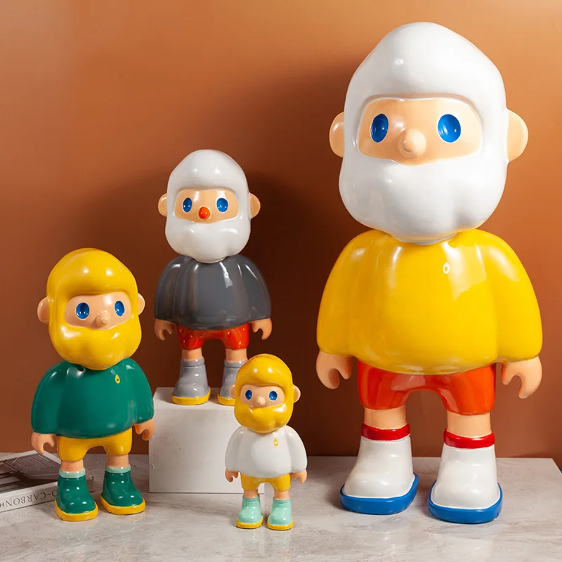 

Creative Play BOB Statue Farmer Bobs Boyfriend Cartoon Doll Sculpture Figurine Piggy Bank Bear Brick Mold Modern Home Decor