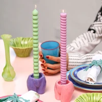 silicone candle mold long spiral mould for decorative candles handmade craft home decoration tools