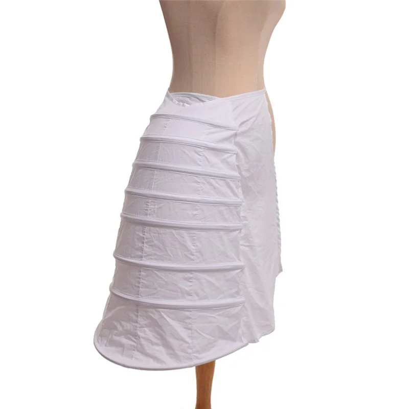 Victorian White Petticoat Underskirt Women Rococo Crinoline Cage Bustle Half Slip | Petticoats