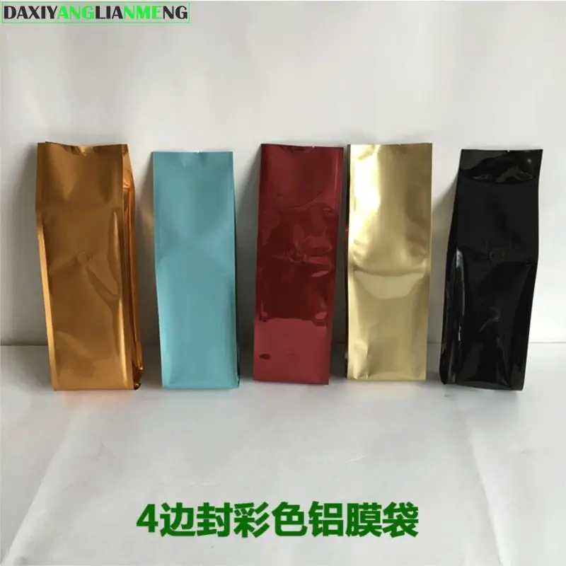

10pcs/lot 1/2pound 27x9cm+5cm color aluminum foil zipper sealing bag Coffee Beans zipper packaging bag Oneway exhaust valve