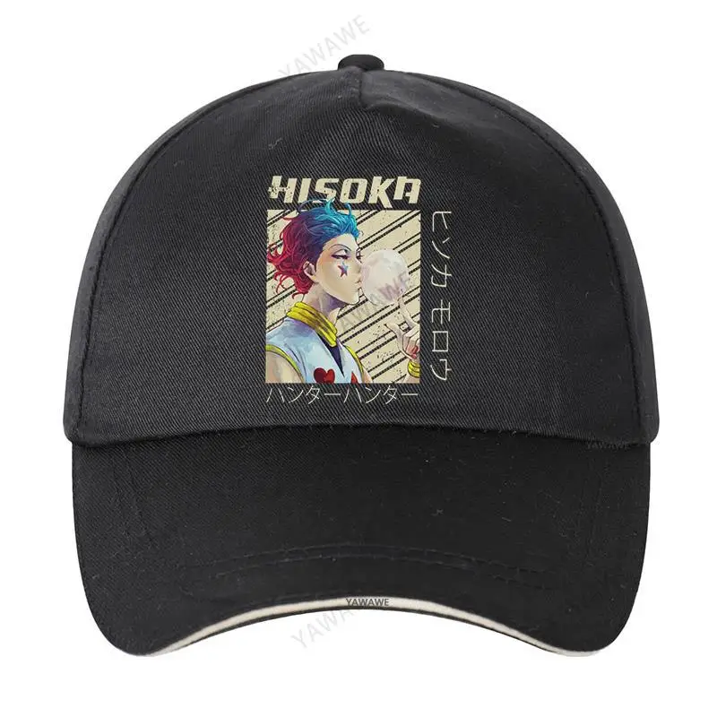 

Fashion Hisoka Morow Hunter X Hunter Baseball Cap Men Anime Solid Sunhat Morou Manga Hxh Dad hat Pure Cotton Fans Snapback Cap