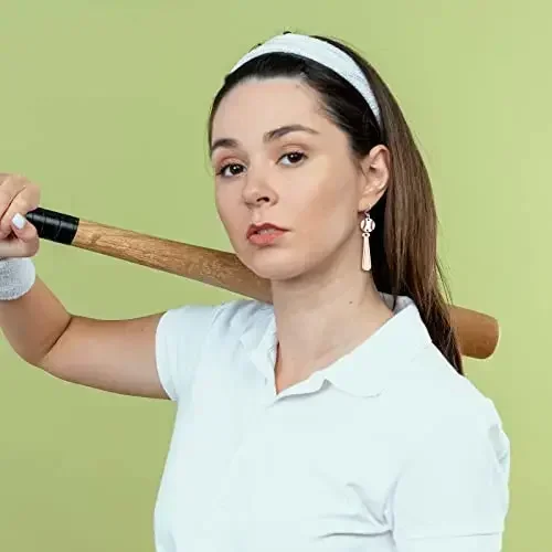 Деревянные бейсбольные Спортивные Повседневные индивидуальные серьги для