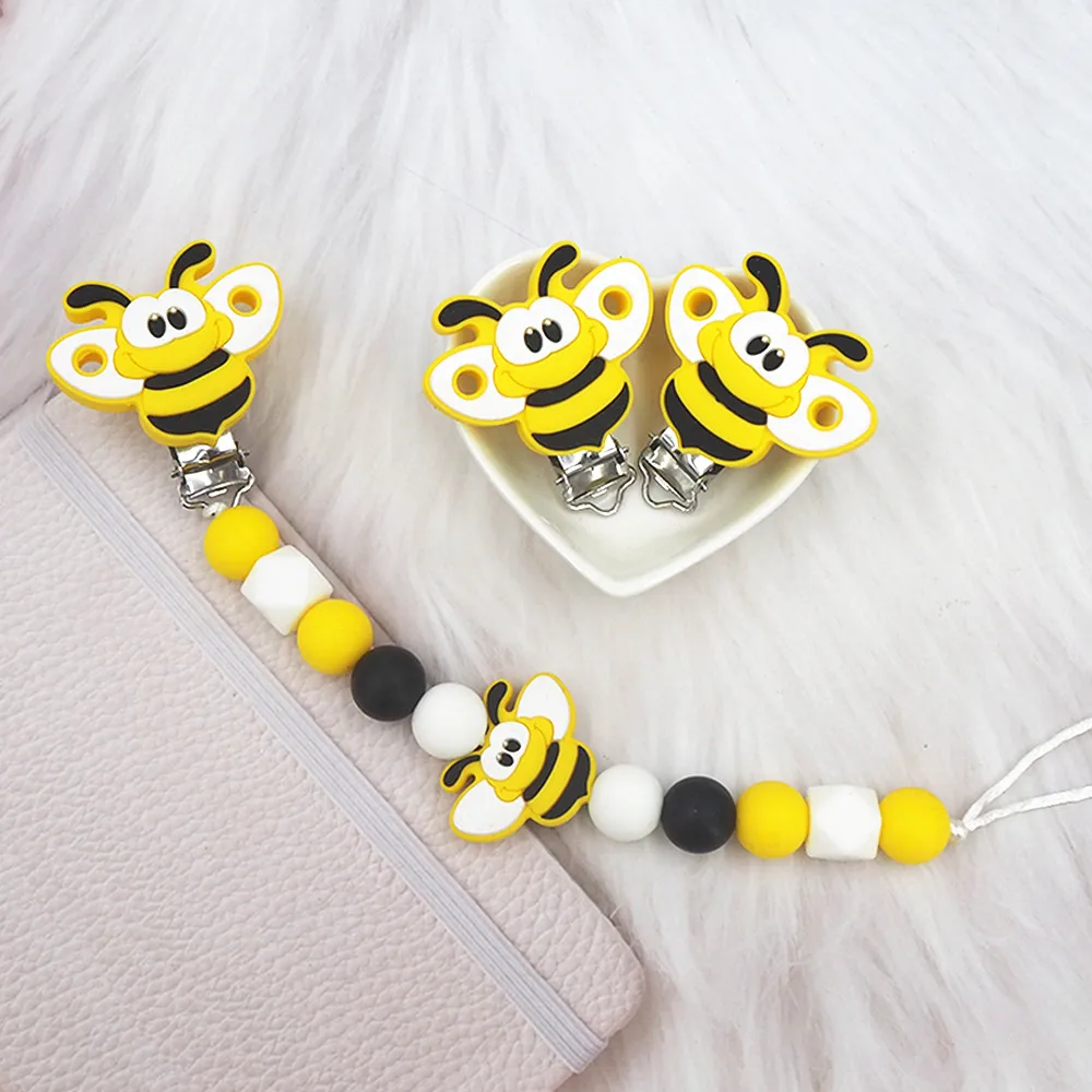 

10 шт., силиконовые зажимы для прорезывателя зубов