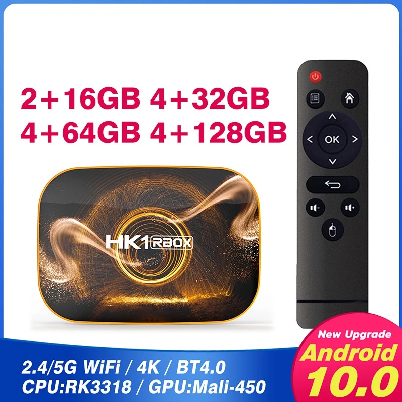 

Телеприставка HK1 RBOX R1 на Android, 4 + 64 ГБ, RK3318, android