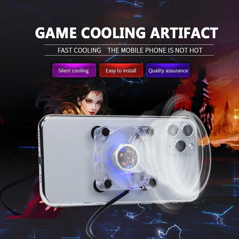 

Portable Mini Cell Phone Cool Heat Sink Game Cooler Cooling Artifact Mobile Phone Cooling Fan Radiator For Iphone/xiaomi/samsung