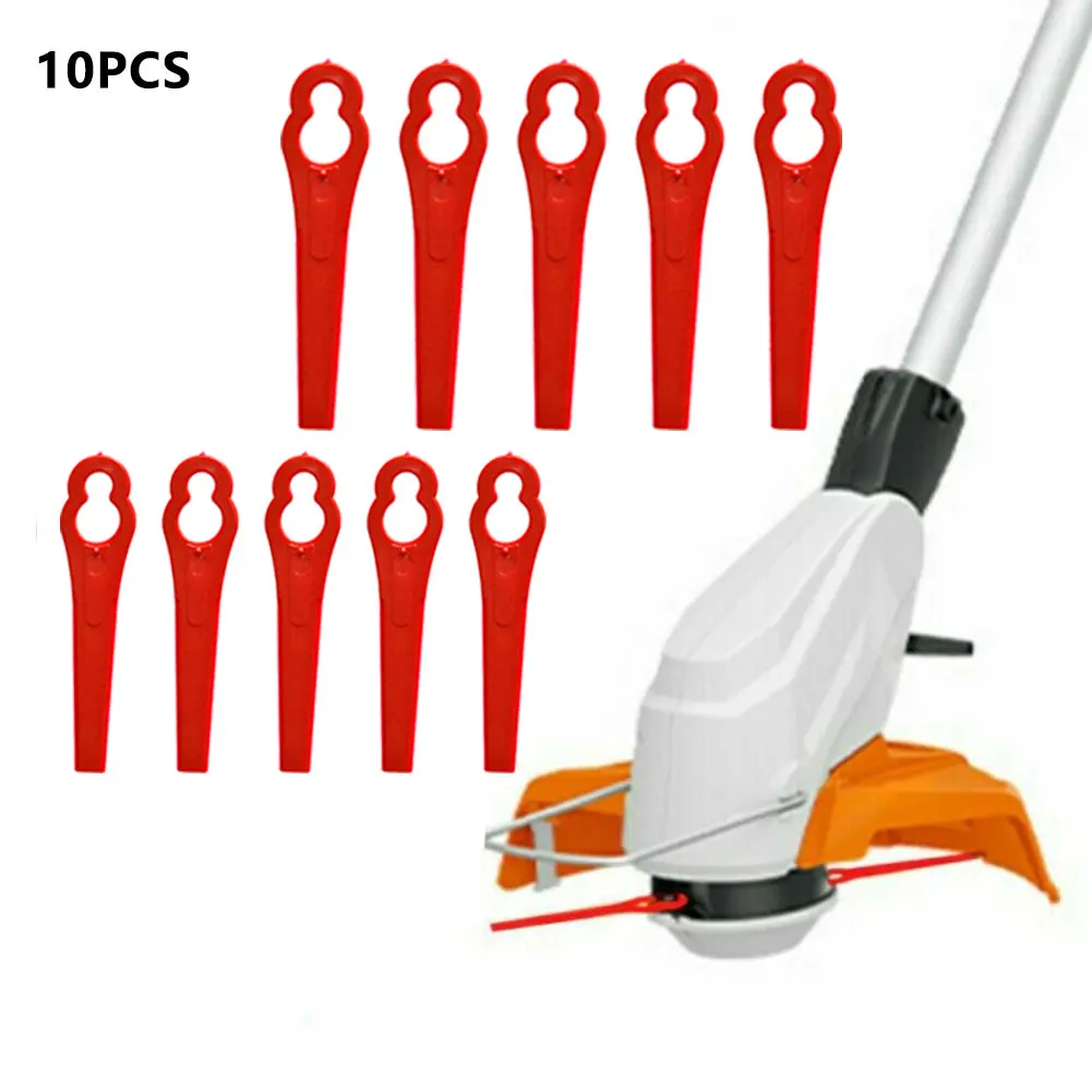 

10Pcs Grass Trimmer Blades Plastic Precise Cut Spare Tools For Einhell GC-CT 18/24 Li Qualcast Mow N Trim Easi-Lite 28/30