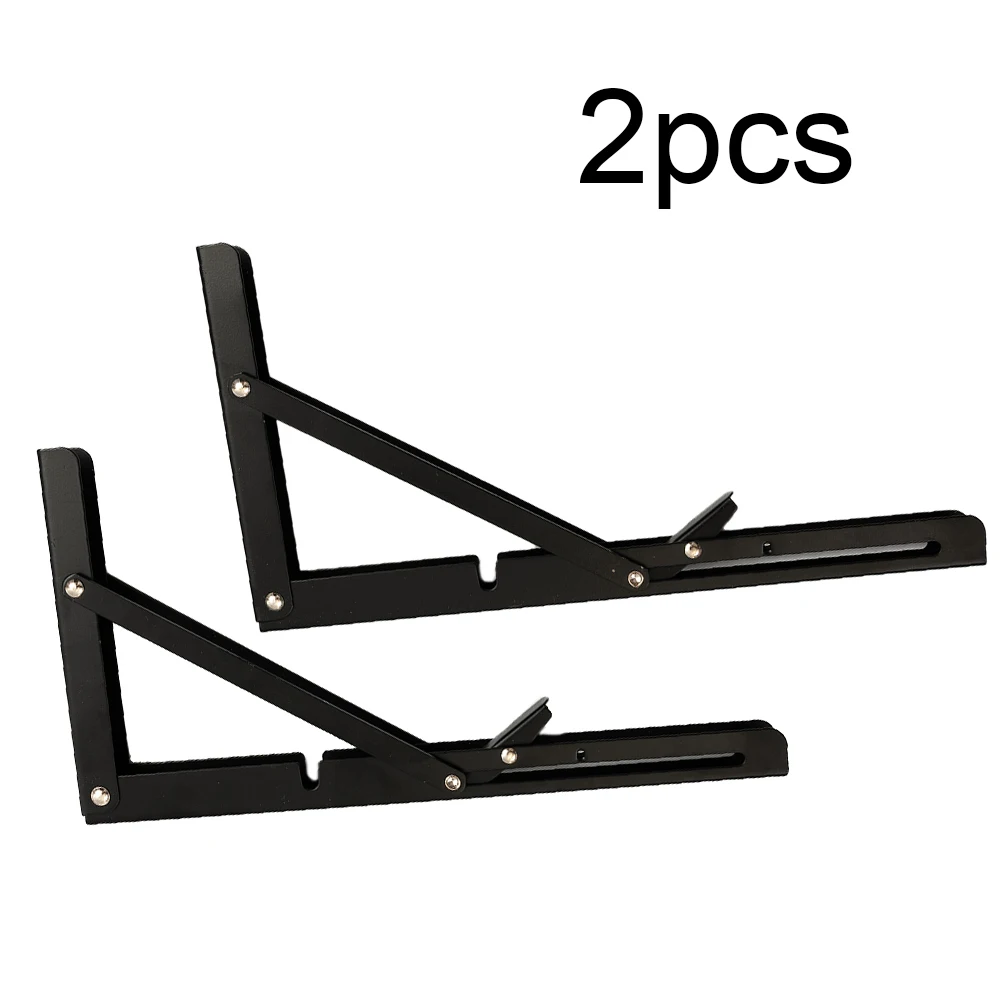 

2pcs 300*170mm Black+Finish New Campervan Universal Folding-Bracket Table Shelf Motorhome Caravan Car Accessories