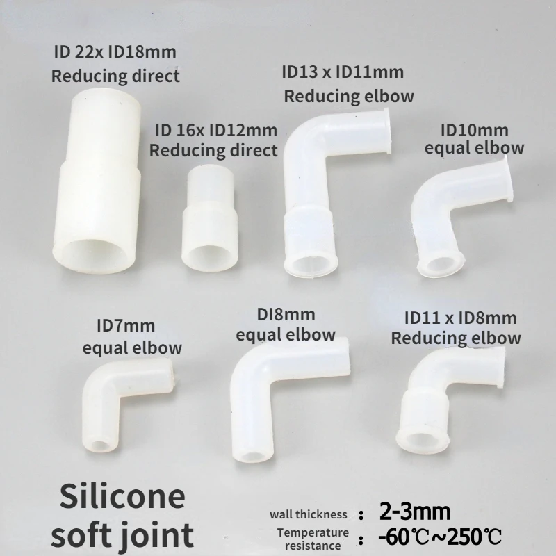 

1 Pcs Silicone hose elbow hard Pipe Connect Fittings joint Rubber Hose Straight Reducing match Non-standard Tube Connector