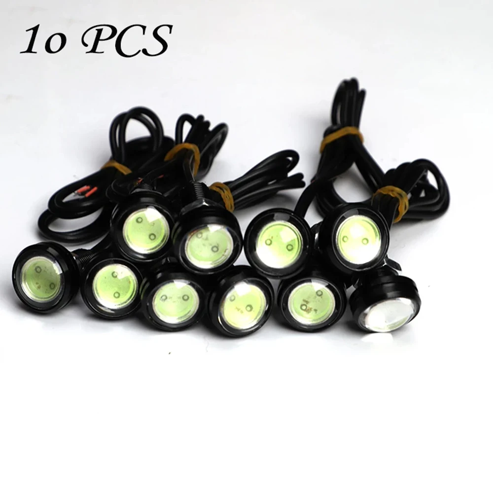 10PCS / Pack 18 MM Car Eagle Eye DRL Led Daytime Running Lights LED 12V Backup Reversing Parking Signal Automobiles Lamps