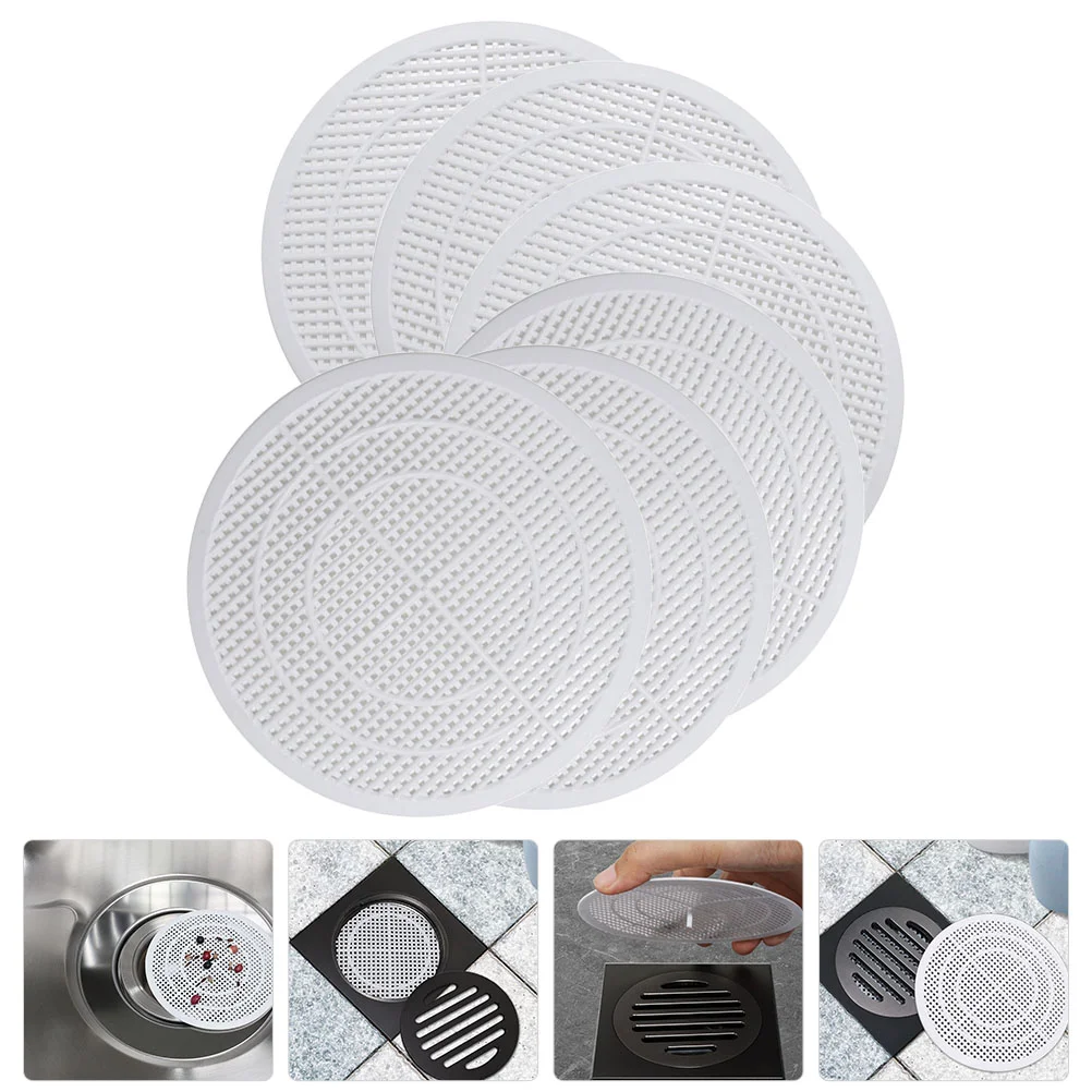 

6pcs Cuttable Sink Drain Covers Drain Hair Catcher Sink Sealing Covers
